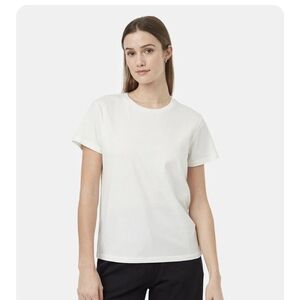 Tentree Regenerative Cotton Crew T-Shirt Undyed White Women's Size XL NWT